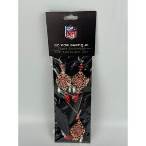 NFL Womens Baroque Team Earring & Necklace Set San Francisco 49ers Red One Sz
